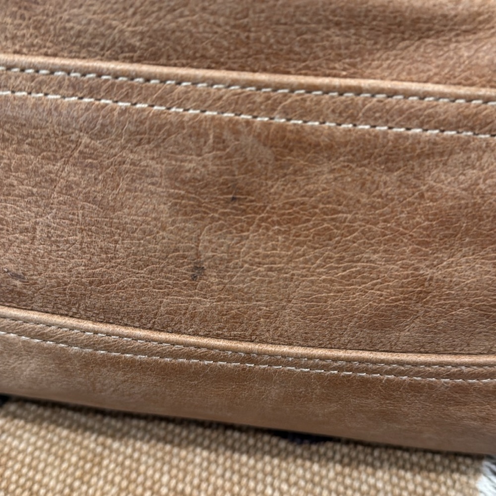 Cowhide and Tan Leather Tote - Picture 5 of 10